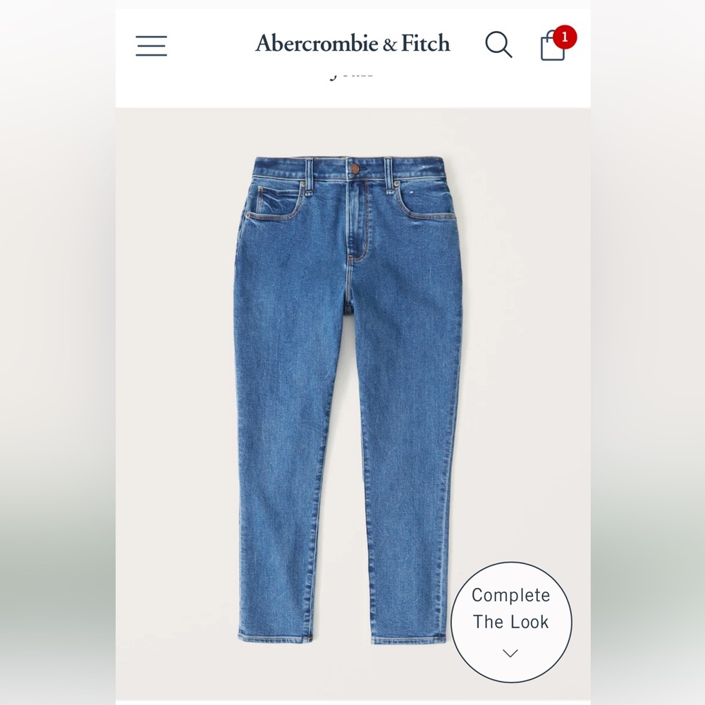 Abercrombie & Fitch Curve Love The Skinny High Rise 31S 12 Short